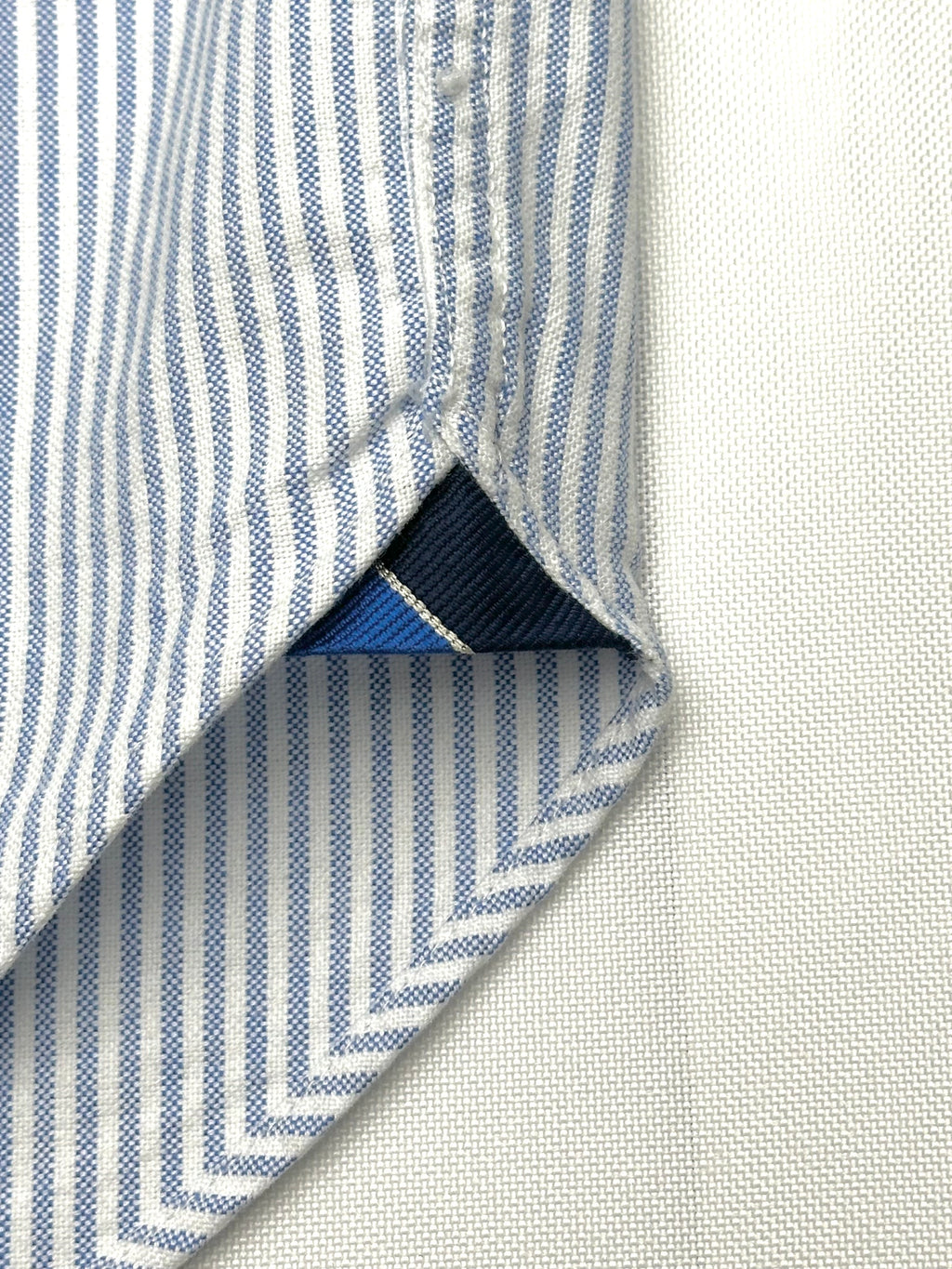 Vintage Ralph Lauren Rugby Men’s XXL Blue Striped Oxford Shirt Contrast Collar