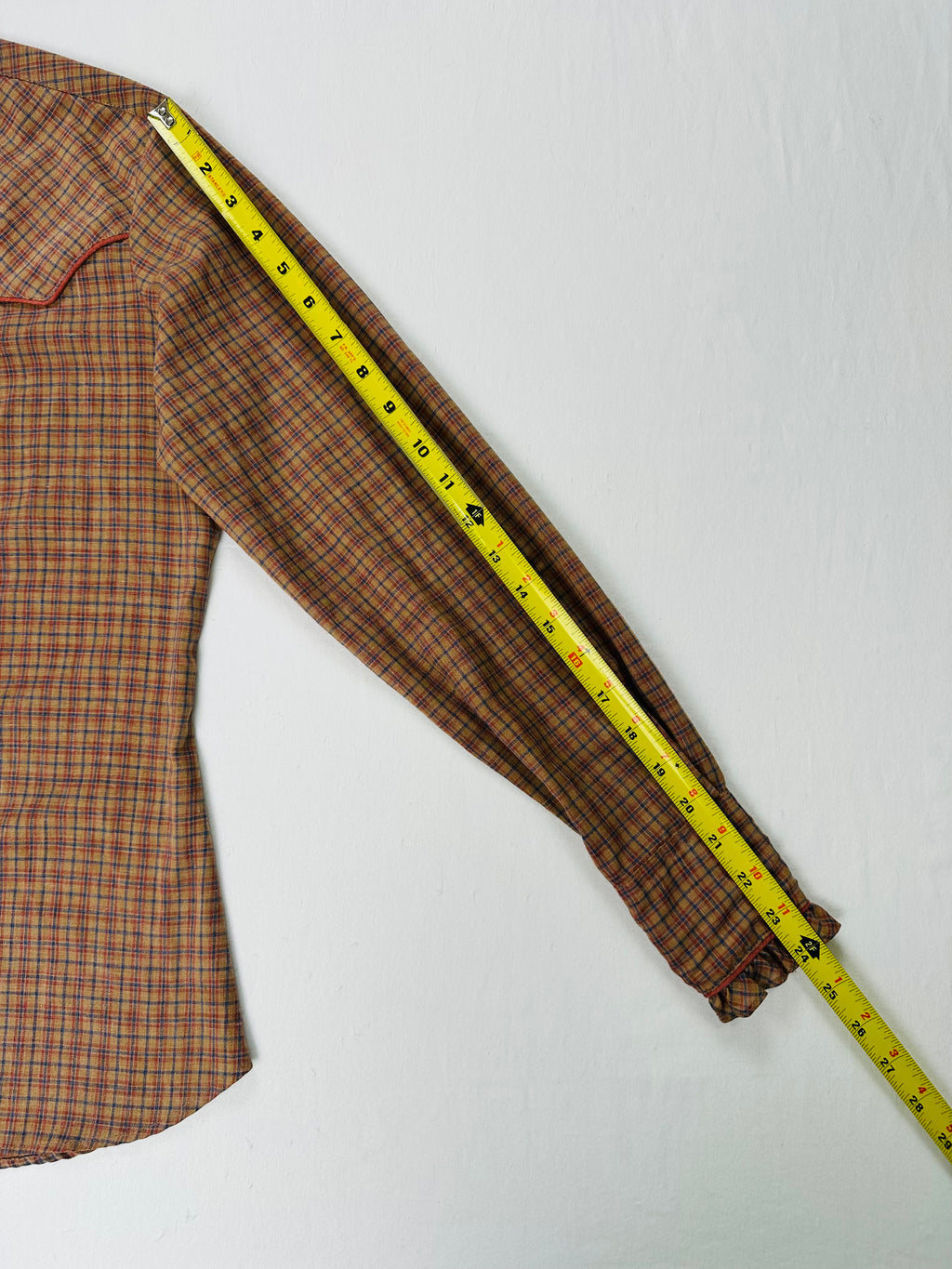 Vintage Kenny Rogers Women’s 11/12 Plaid Ruffle Pearl Snap Western Shirt