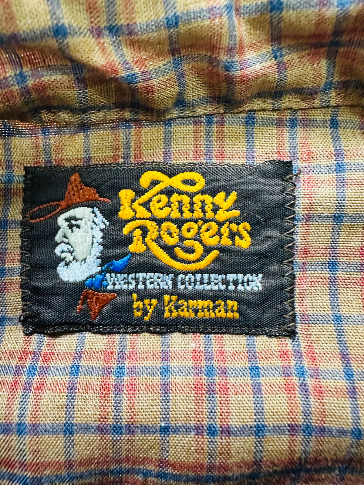Vintage Kenny Rogers Women’s 11/12 Plaid Ruffle Pearl Snap Western Shirt