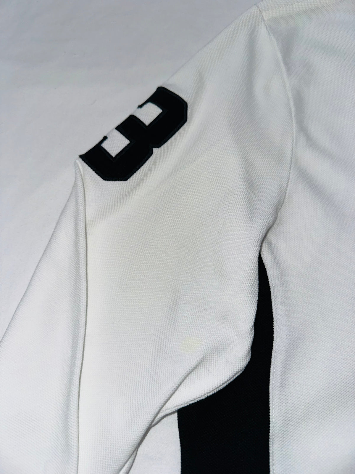 Polo Ralph Lauren Men’s XL White Black Big Pony Long Sleeve Rugby Polo