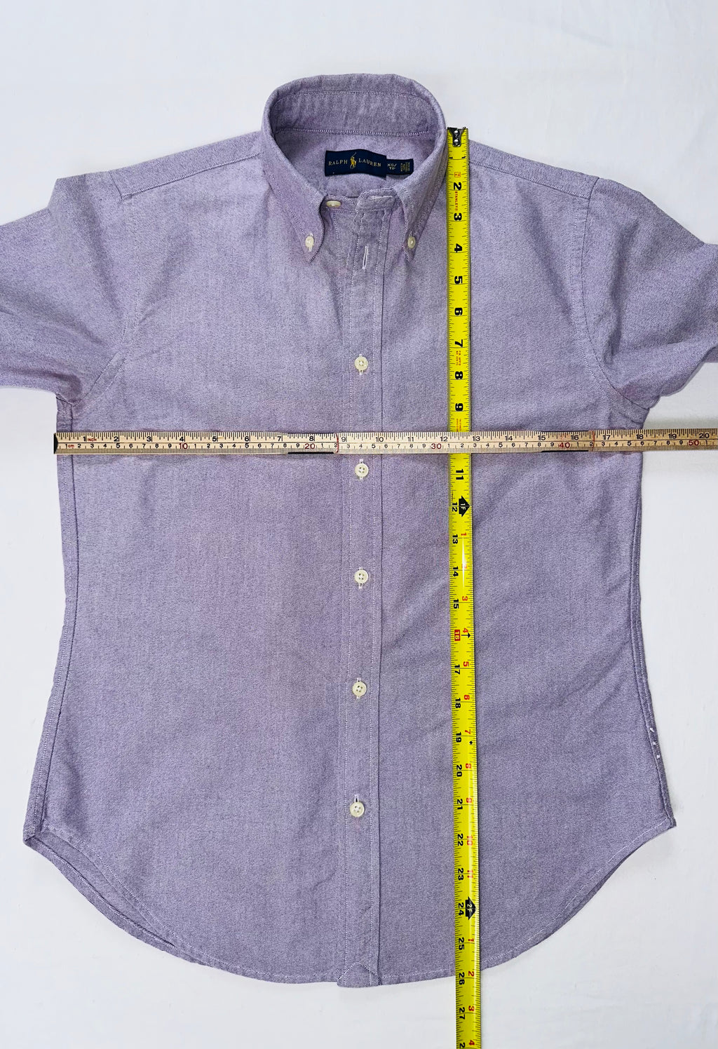 Ralph Lauren Women’s XS Purple Oxford Shirt Super Slim Custom Fit Pony