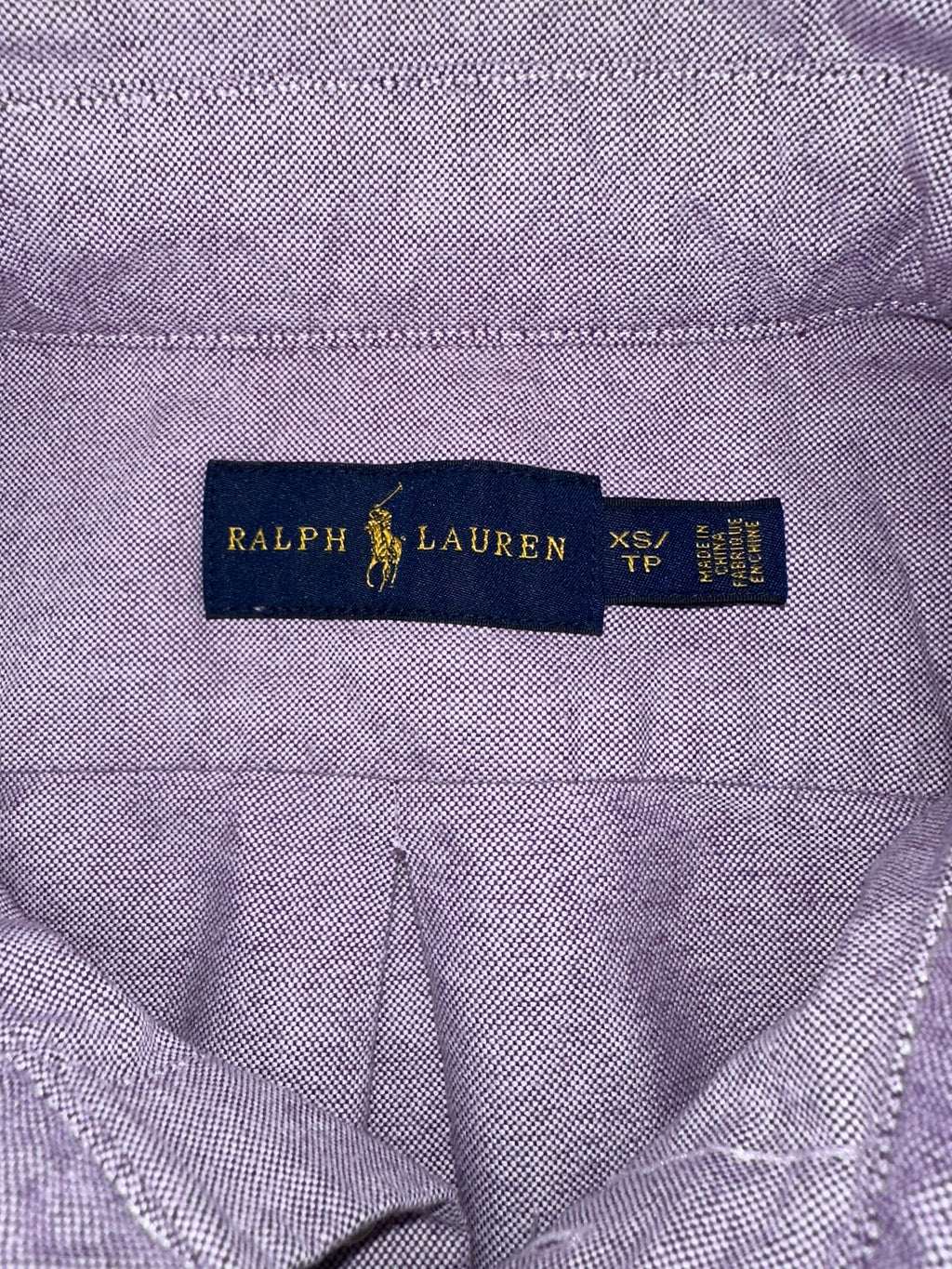 Ralph Lauren Women’s XS Purple Oxford Shirt Super Slim Custom Fit Pony