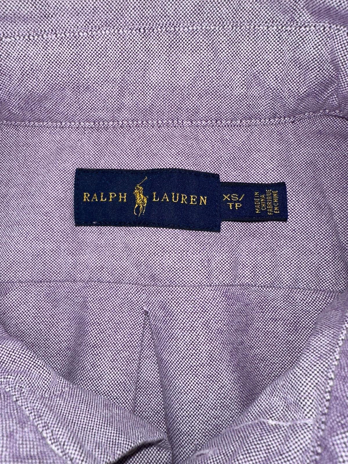 Ralph Lauren Women’s XS Purple Oxford Shirt Super Slim Custom Fit Pony