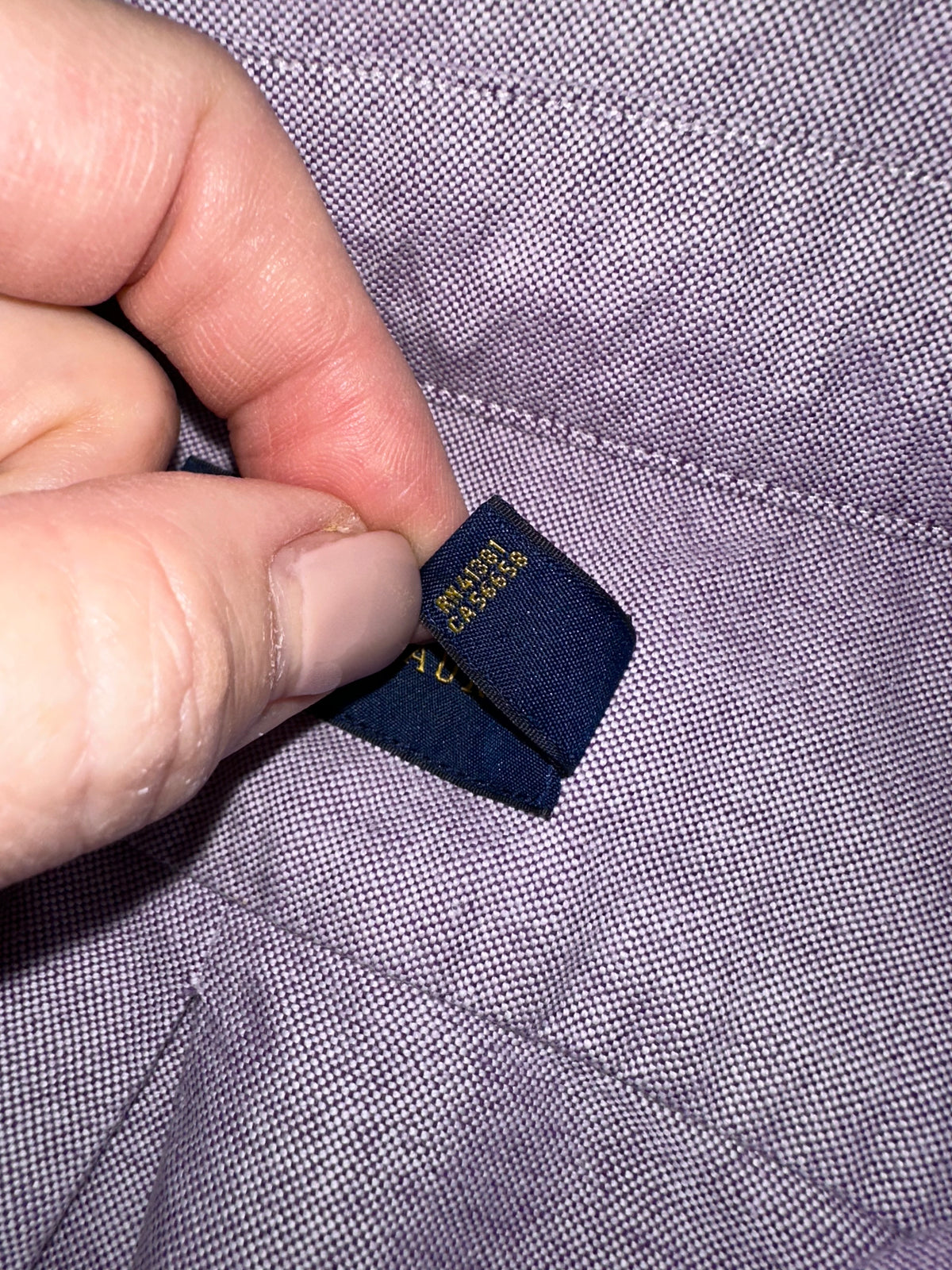 Ralph Lauren Women’s XS Purple Oxford Shirt Super Slim Custom Fit Pony