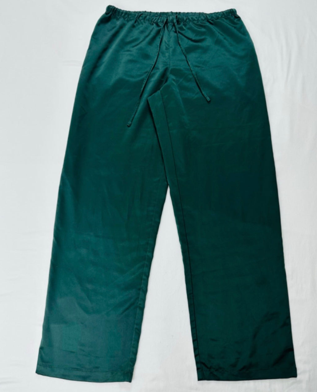 Lauren Ralph Lauren Women’s Small Green Satin Pajama Set Crown Crest Loungewear