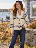 Frye Women’s L Oatmeal Nordic Toggle Shawl Collar Cardigan Sweater NWT