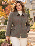 Vintage Worthington Wool Houndstooth Plaid Jacket Women’s 14 Equestrian Crest
