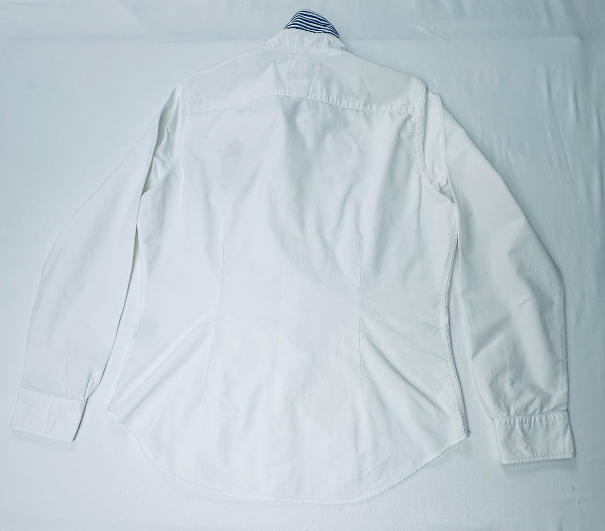 Vintage Ralph Lauren Sport Women’s 14 White Oxford Crest Contrast Collar Shirt
