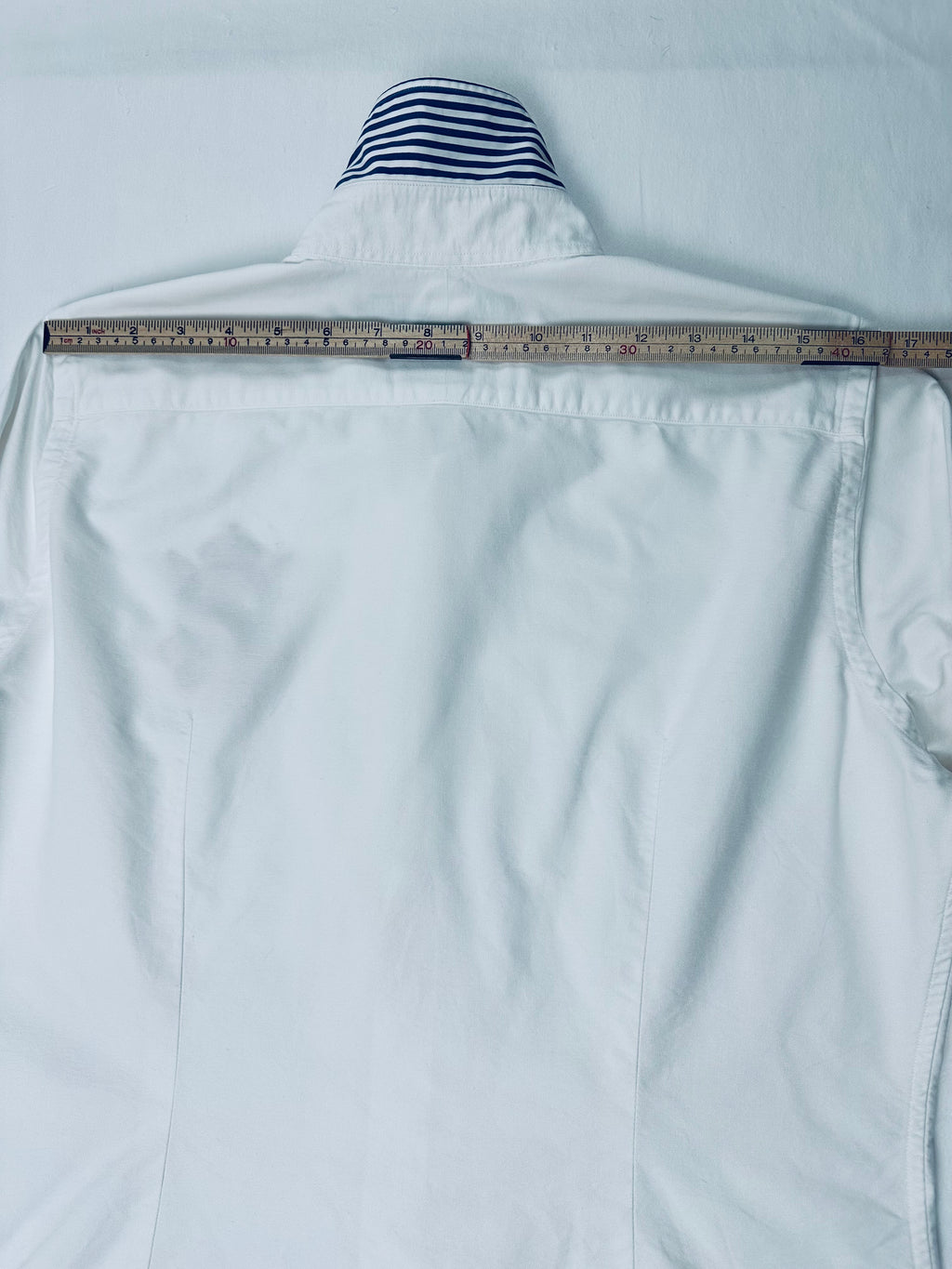 Vintage Ralph Lauren Sport Women’s 14 White Oxford Crest Contrast Collar Shirt