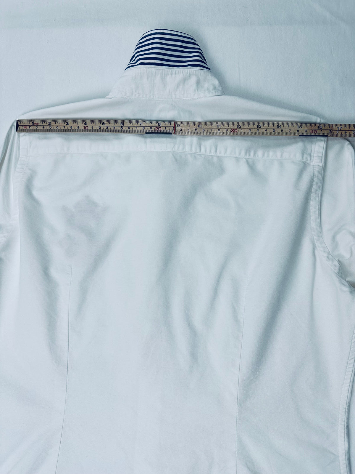 Vintage Ralph Lauren Sport Women’s 14 White Oxford Crest Contrast Collar Shirt