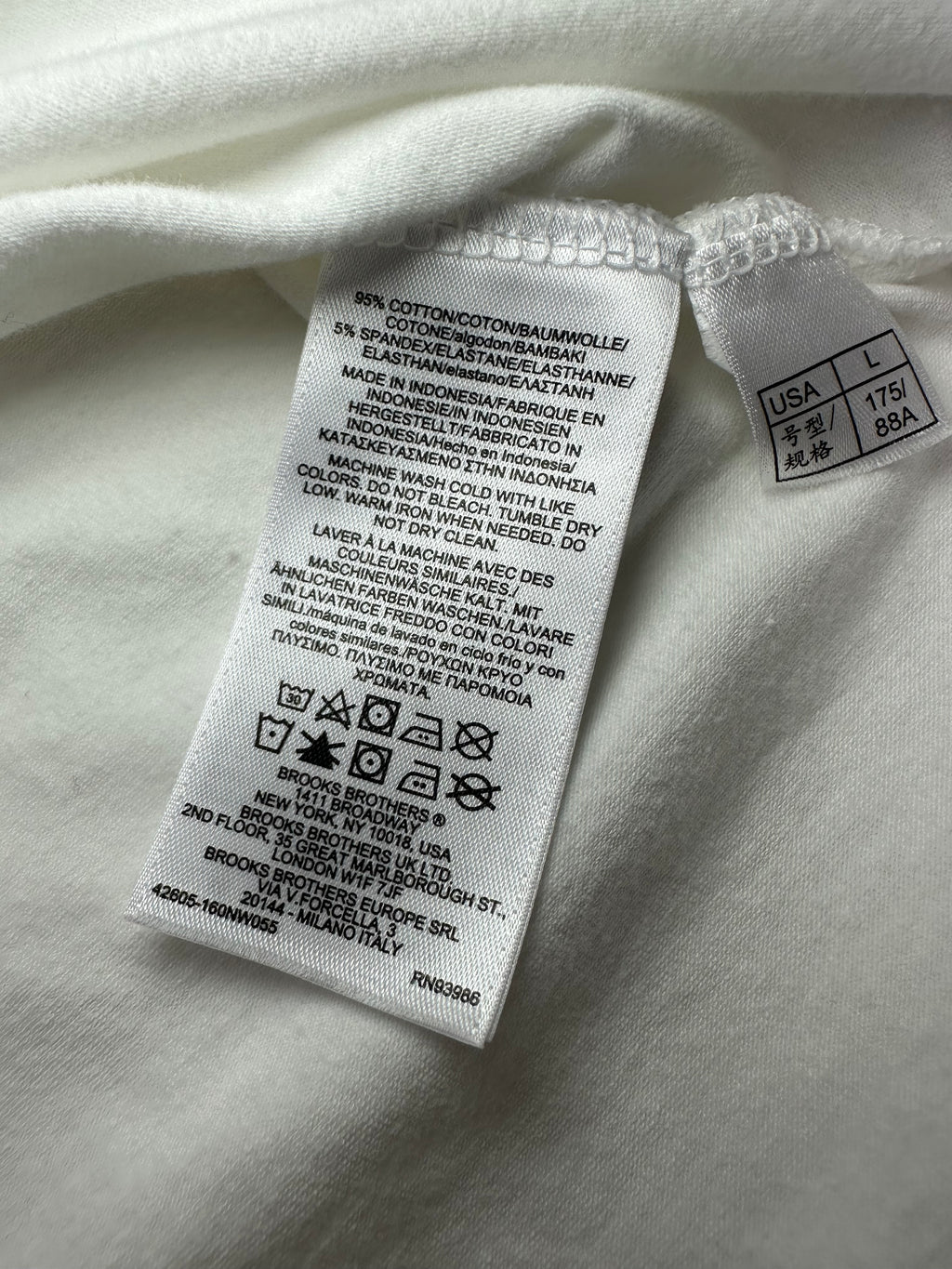 Brooks Brothers Women’s Ruffle Collar Pullover Top White Size L Logo Buttons