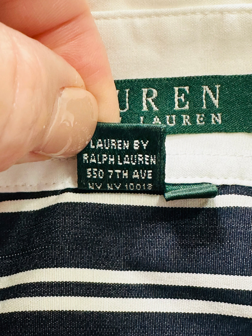 Vintage Lauren Ralph Lauren Striped Peter Pan Collar Blouse Women’s S Puff Sleeve