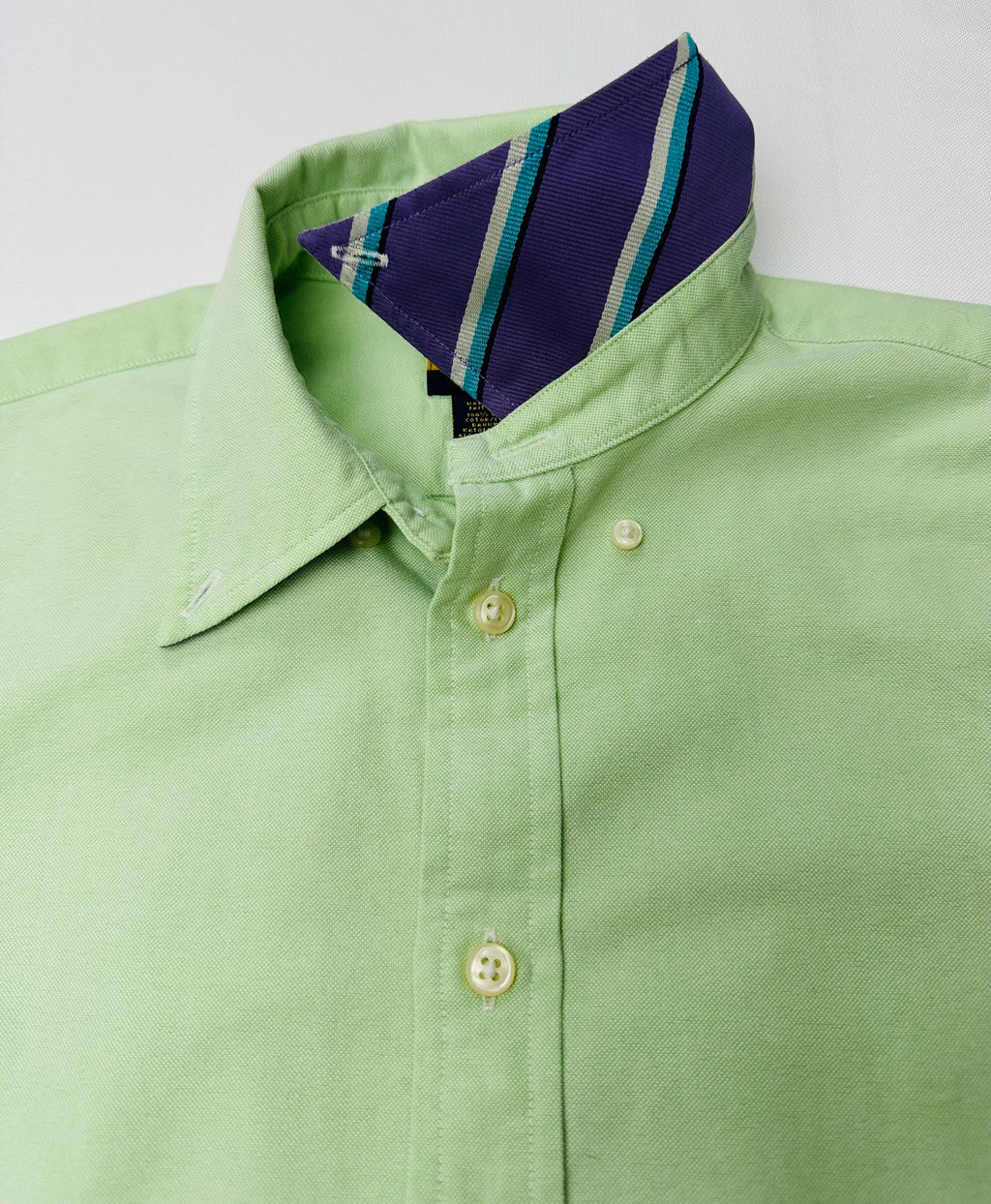 Vintage Ralph Lauren Rugby Women’s University Oxford Shirt Size 6 Lime Green