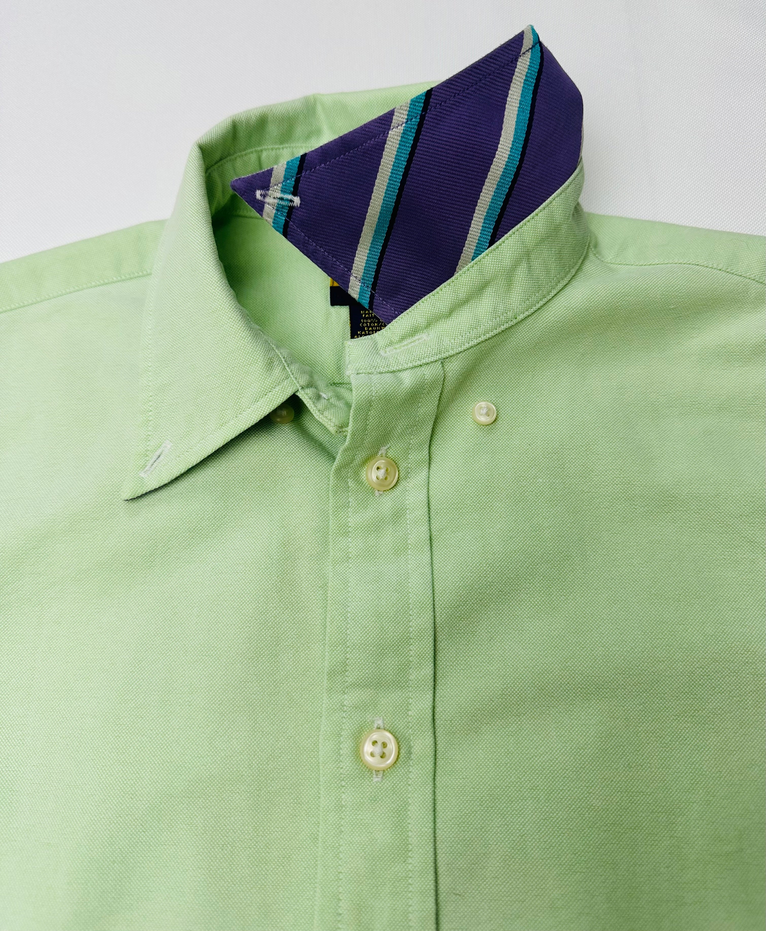 Vintage Ralph Lauren Rugby Women’s University Oxford Shirt Size 6 Lime Green
