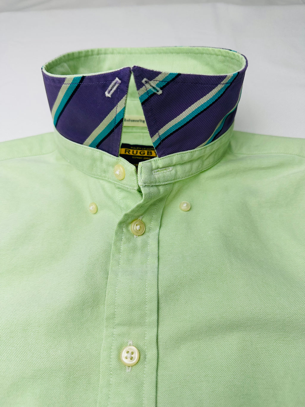 Vintage Ralph Lauren Rugby Women’s University Oxford Shirt Size 6 Lime Green