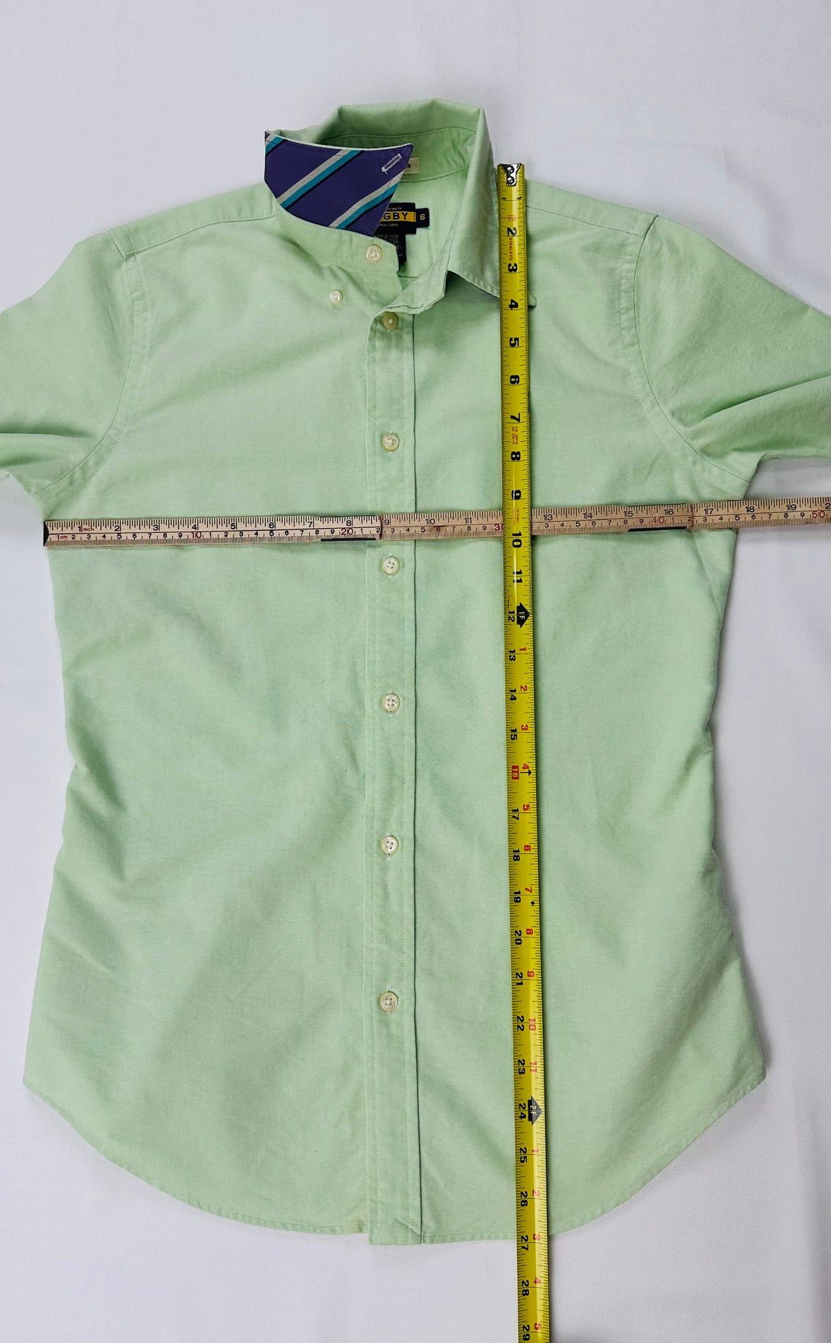 Vintage Ralph Lauren Rugby Women’s University Oxford Shirt Size 6 Lime Green