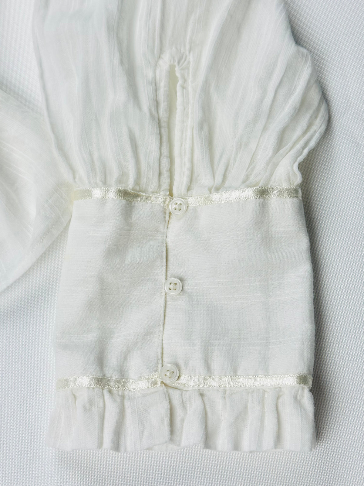 Free People Solid Daybreak Blouse Women’s M Optic White Ruffle Cotton Blouse Top