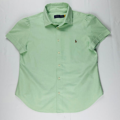 Polo Ralph Lauren Women’s XL Mint Green Short Sleeve Oxford Button Down Shirt