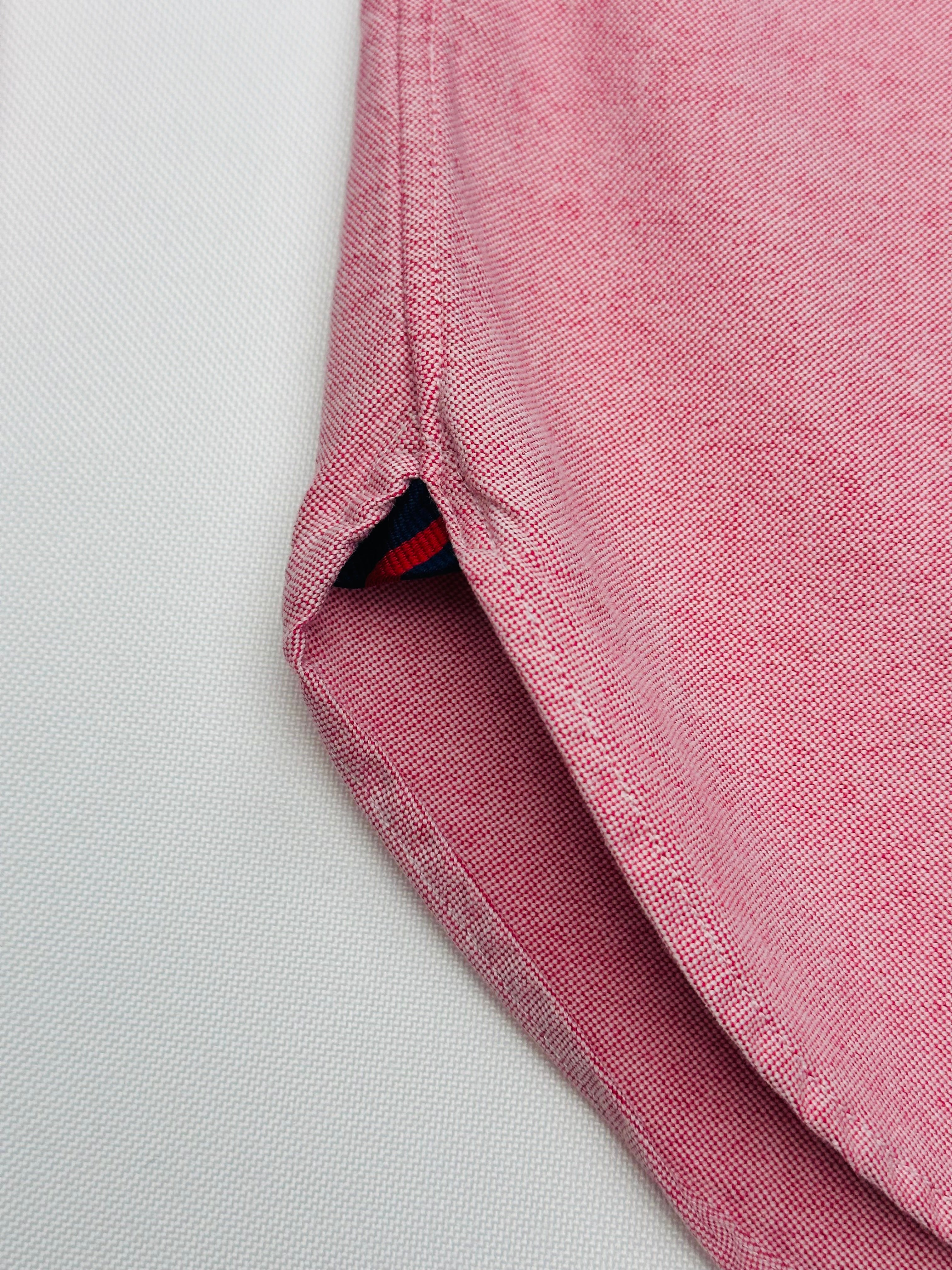 Vintage Ralph Lauren Men’s M Dusty Rose Oxford Shirt Grosgrain Trim Classic Fit