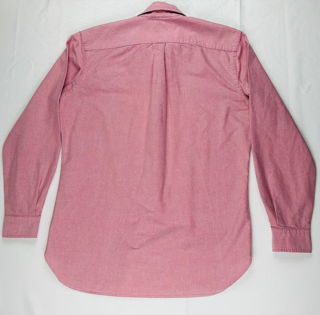Vintage Ralph Lauren Men’s M Dusty Rose Oxford Shirt Grosgrain Trim Classic Fit