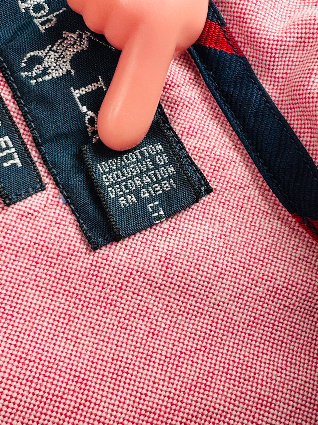 Vintage Ralph Lauren Men’s M Dusty Rose Oxford Shirt Grosgrain Trim Classic Fit