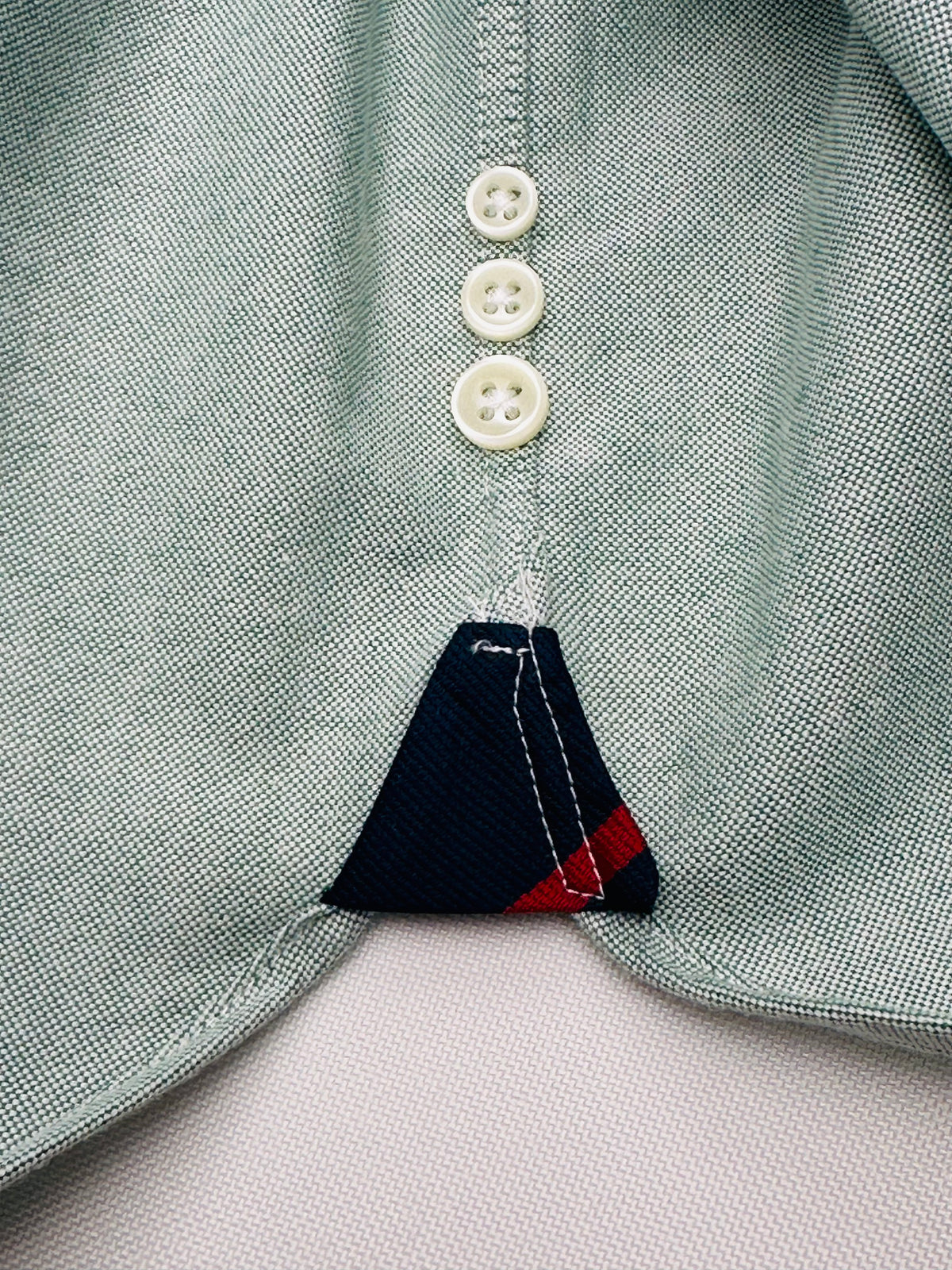 Vintage Ralph Lauren Men’s S Sage Green Oxford Shirt Grosgrain Trim