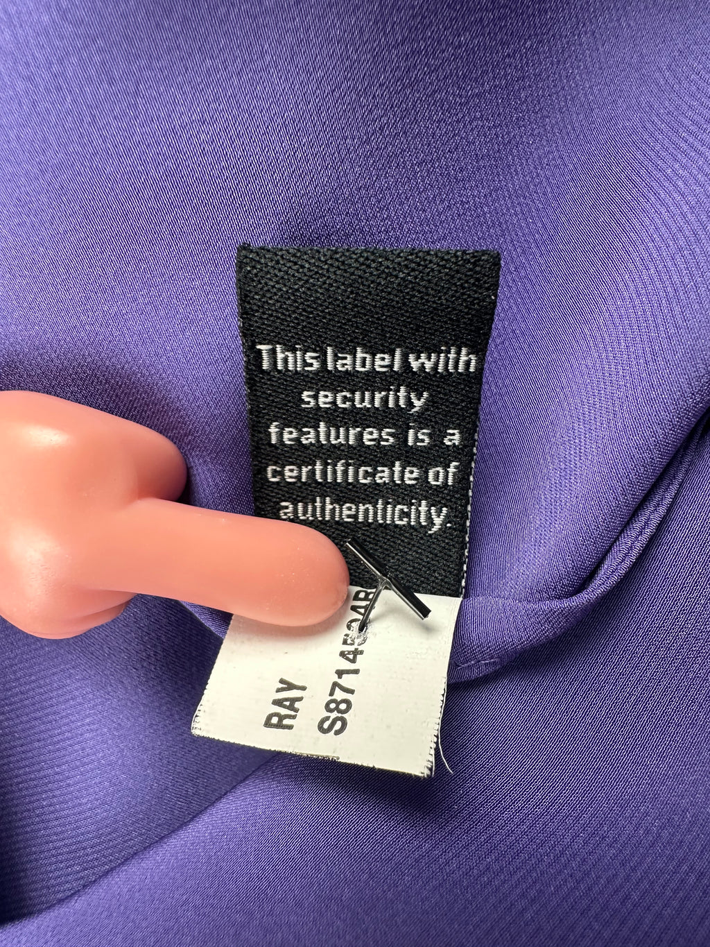 Diane Von Furstenberg Women’s 0 Purple 100% Silk Short Sleeve Zip Pocket Blouse