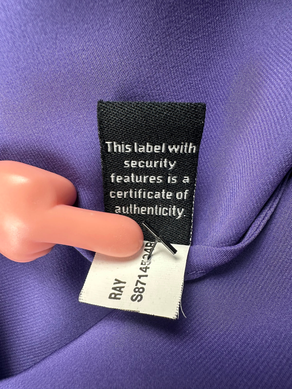 Diane Von Furstenberg Women’s 0 Purple 100% Silk Short Sleeve Zip Pocket Blouse