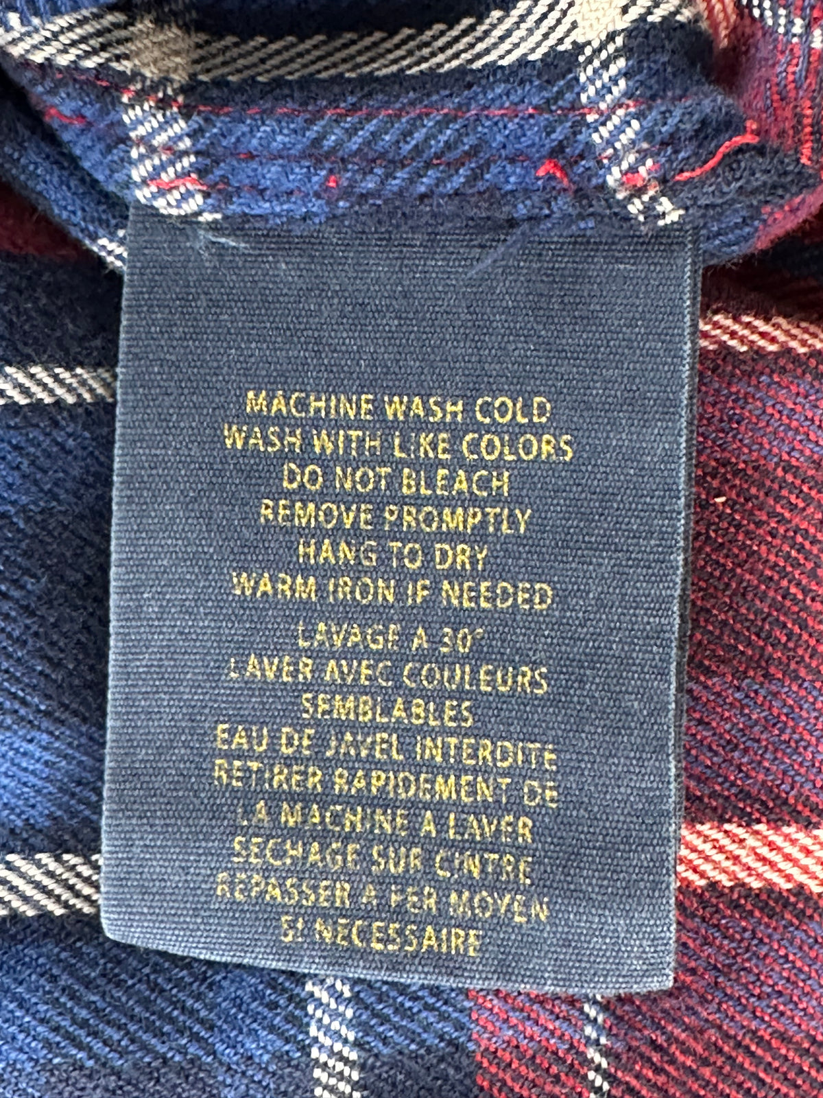 Vintage Ralph Lauren Rugby Women’s 8 Red Navy Plaid Balloon Sleeve Flannel Shirt