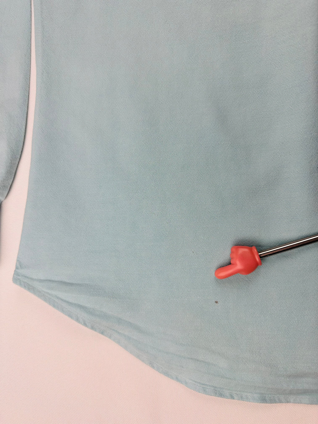 Ralph Lauren Women’s M Slim Fit Stretch Oxford Shirt Aqua Blue Long Sleeve w/ Flaw