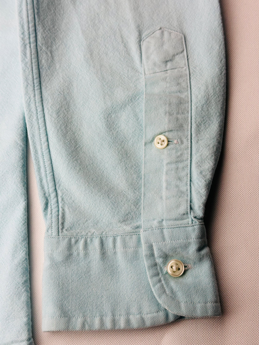 Ralph Lauren Women’s M Slim Fit Stretch Oxford Shirt Aqua Blue Long Sleeve w/ Flaw