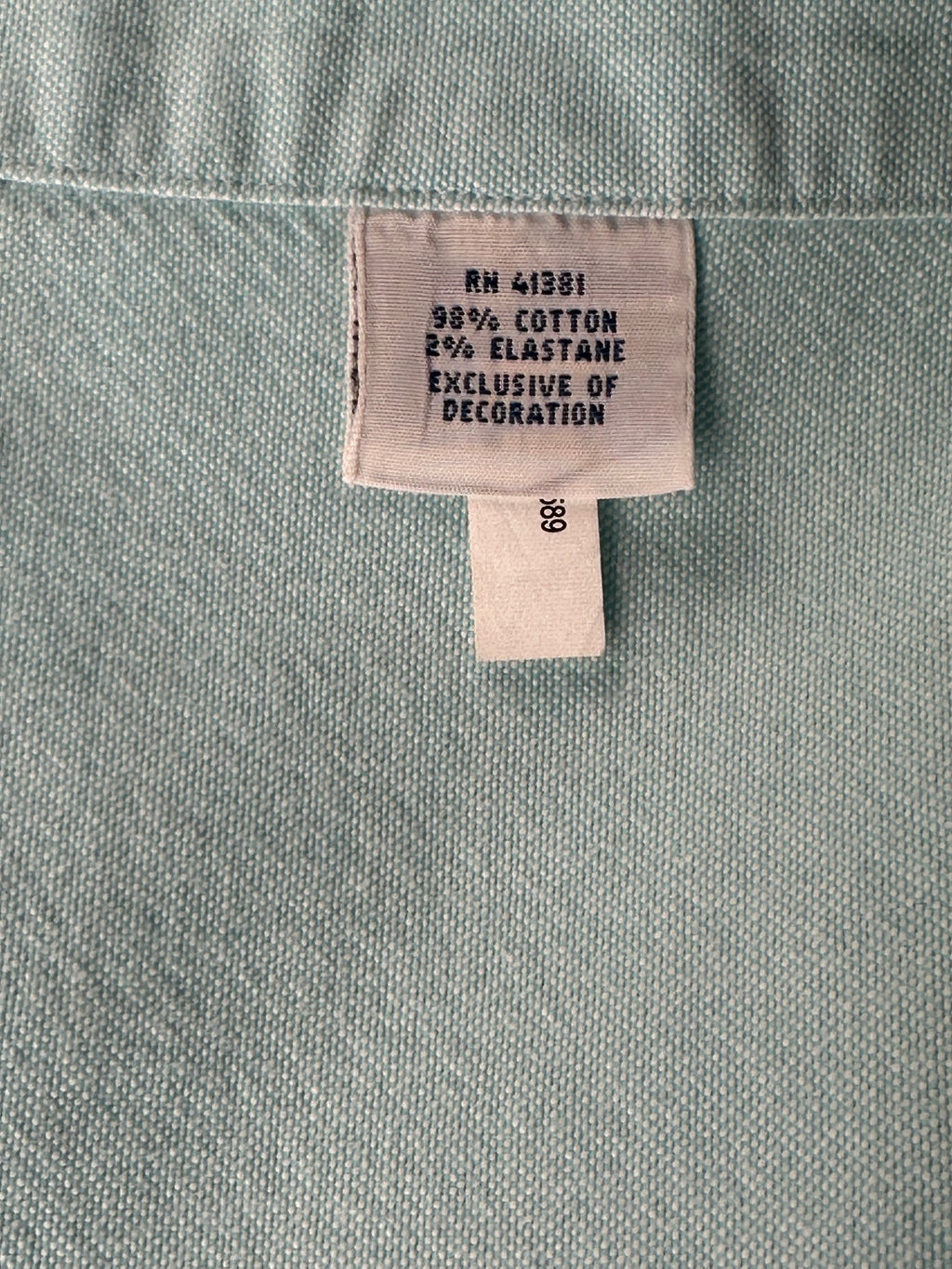 Ralph Lauren Women’s M Slim Fit Stretch Oxford Shirt Aqua Blue Long Sleeve w/ Flaw