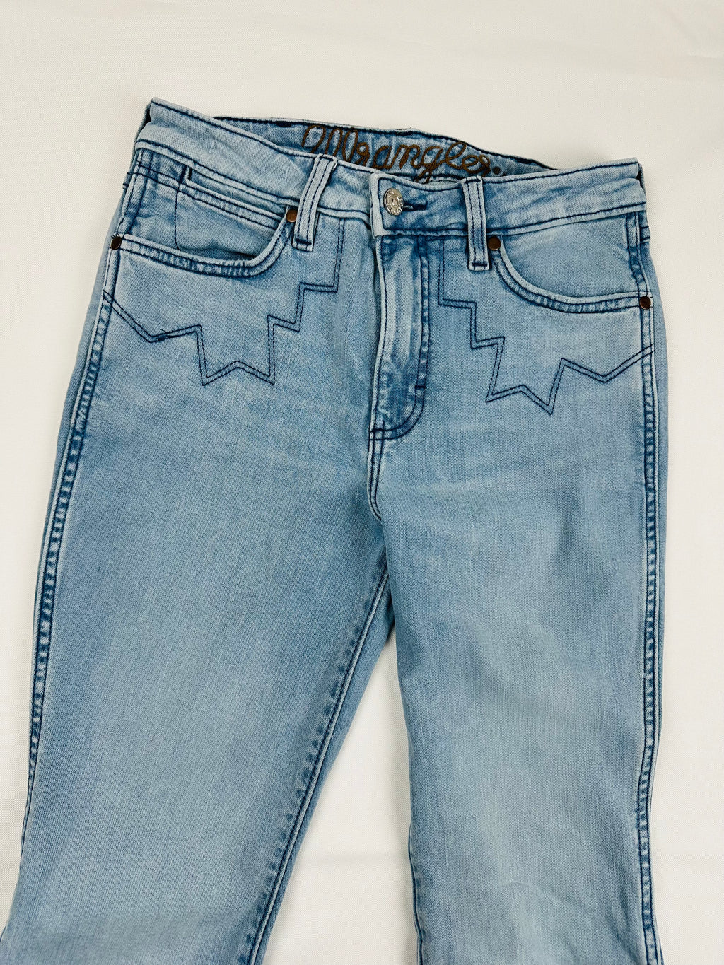 Wrangler Retro Premium Women’s 27x36 High Rise Embellished Trumpet Flare Jeans