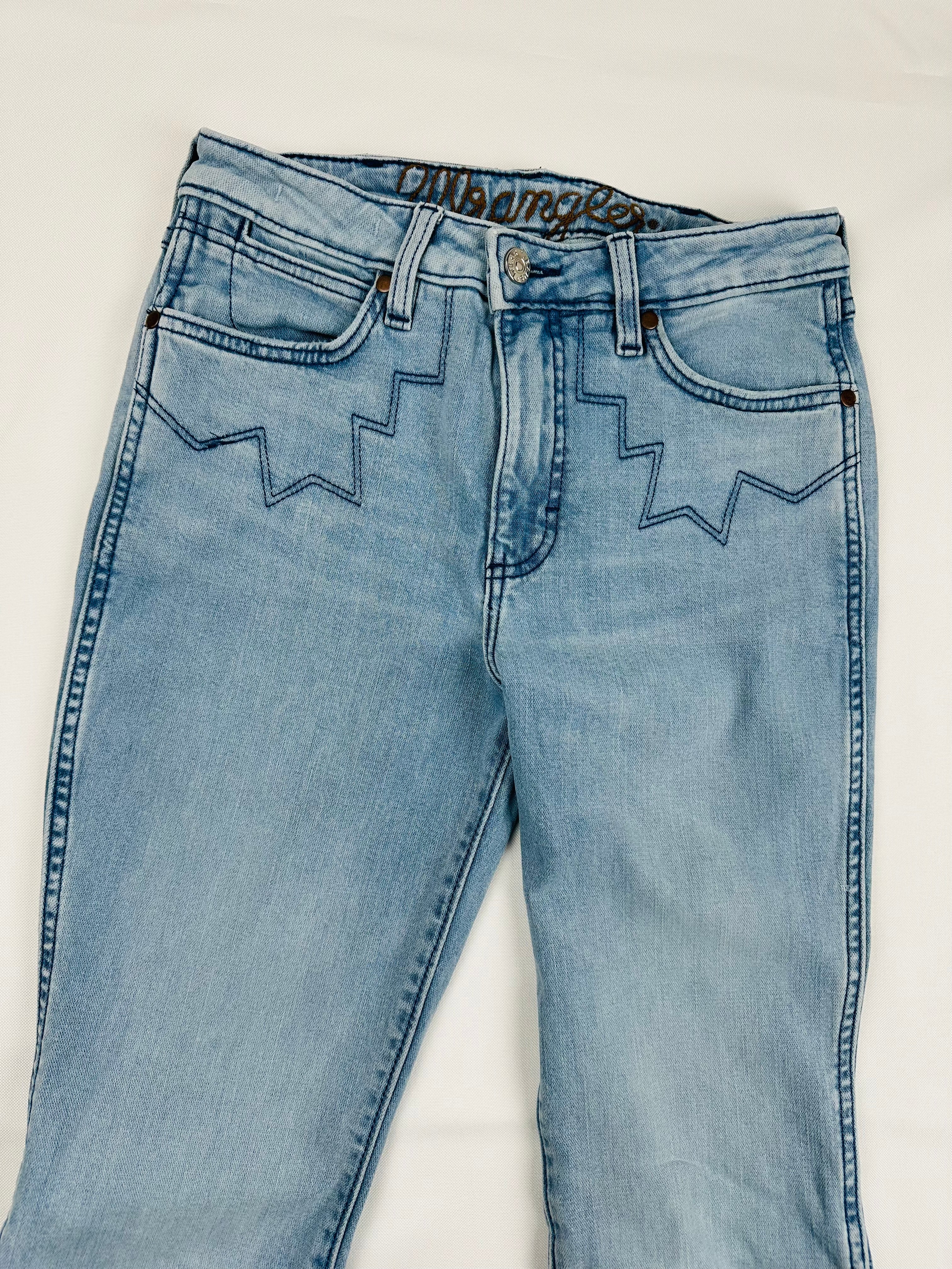 Wrangler Retro Premium Women’s 27x36 High Rise Embellished Trumpet Flare Jeans