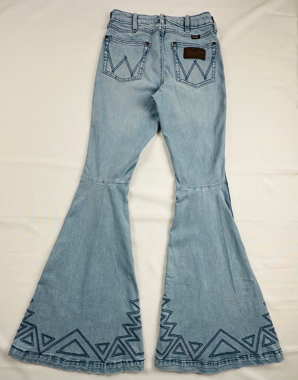 Wrangler Retro Premium Women’s 27x36 High Rise Embellished Trumpet Flare Jeans