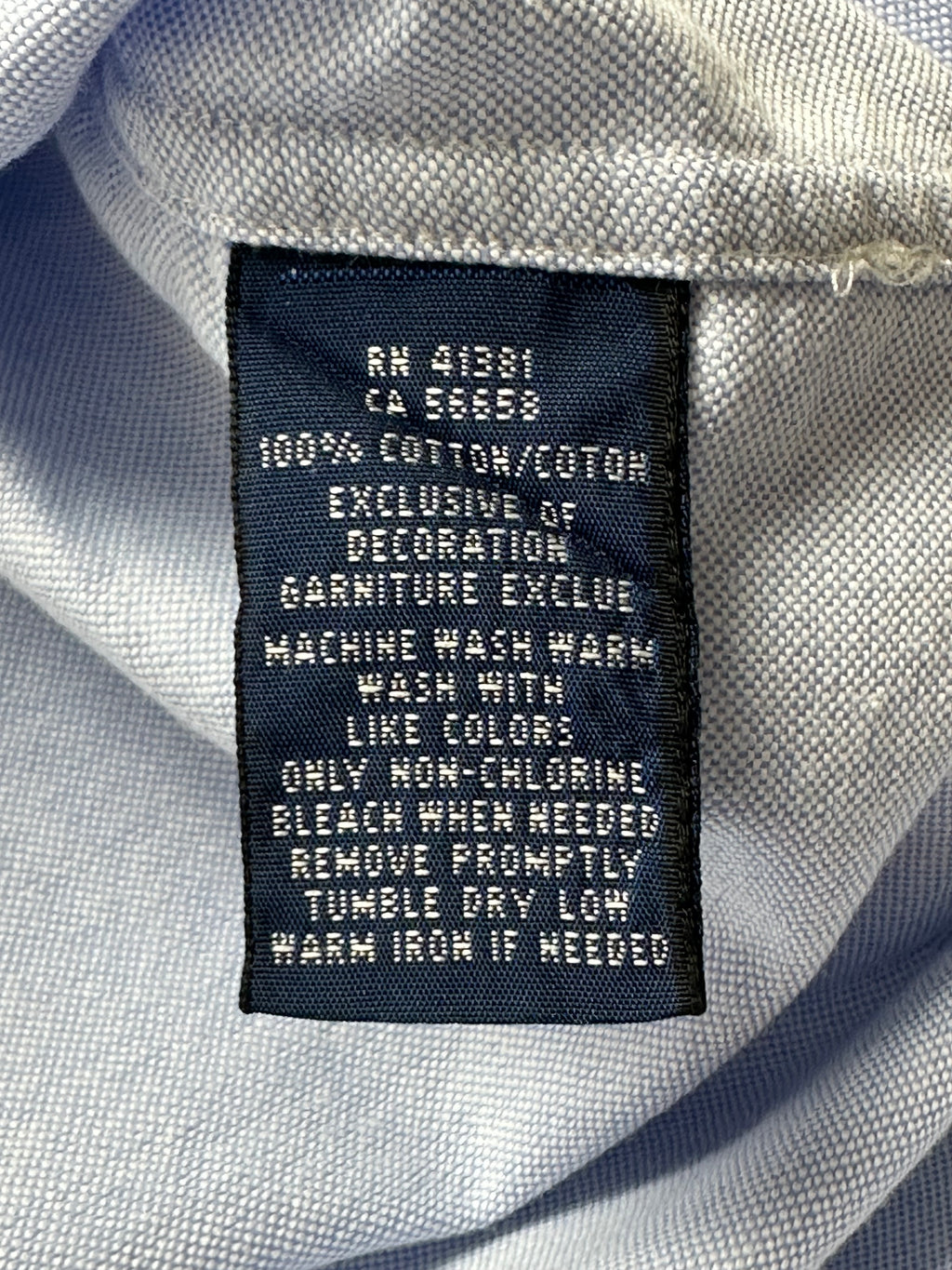 Ralph Lauren Women’s Size 4 Classic Fit Blue Oxford Contrast Collar Shirt