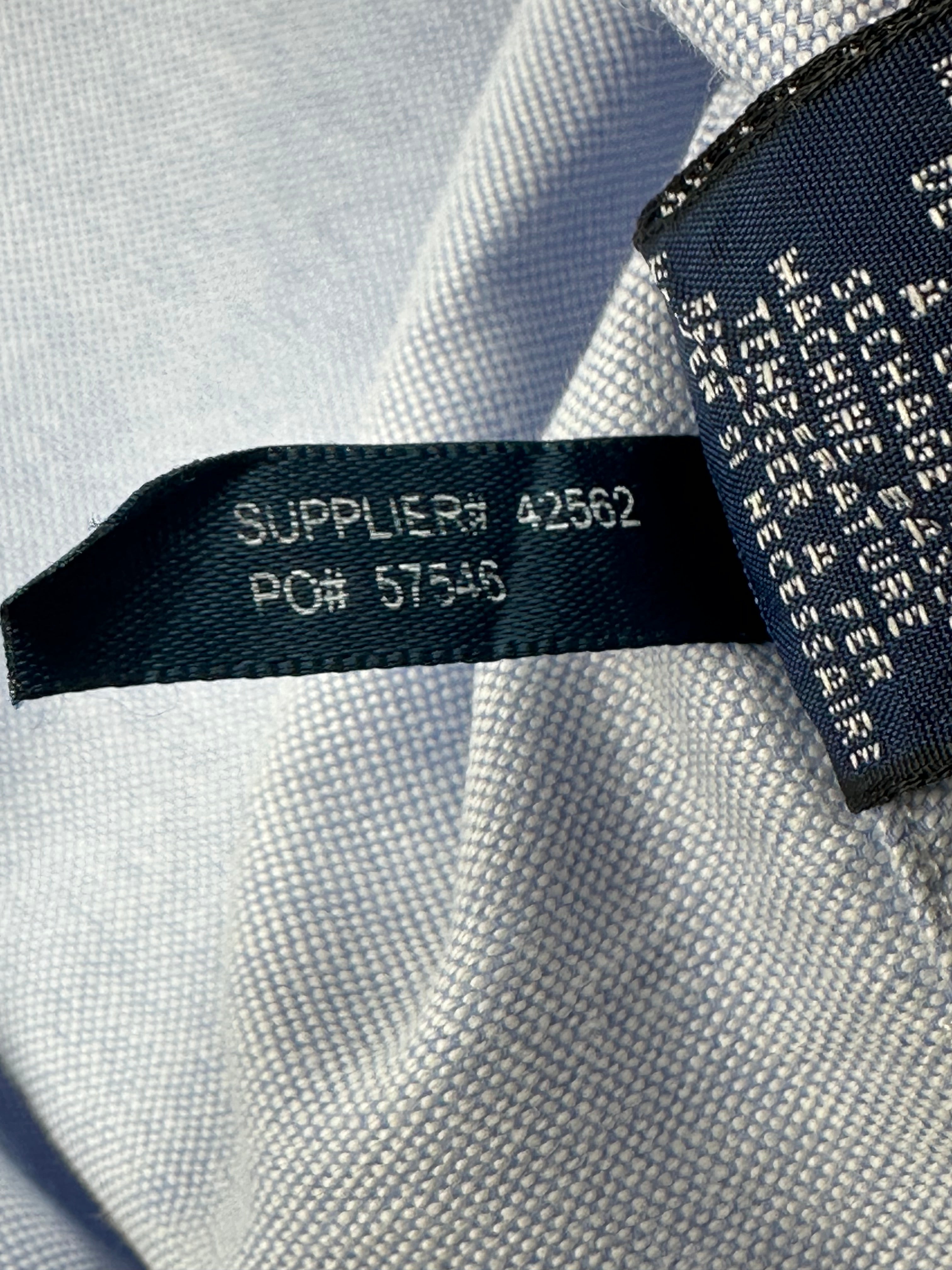 Ralph Lauren Women’s Size 4 Classic Fit Blue Oxford Contrast Collar Shirt