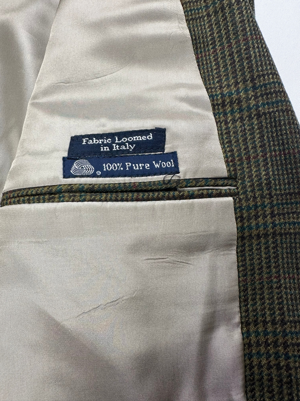 Vintage Burberry’s Men’s Pure Wool Plaid Blazer Jacket Made With Italian Fabric