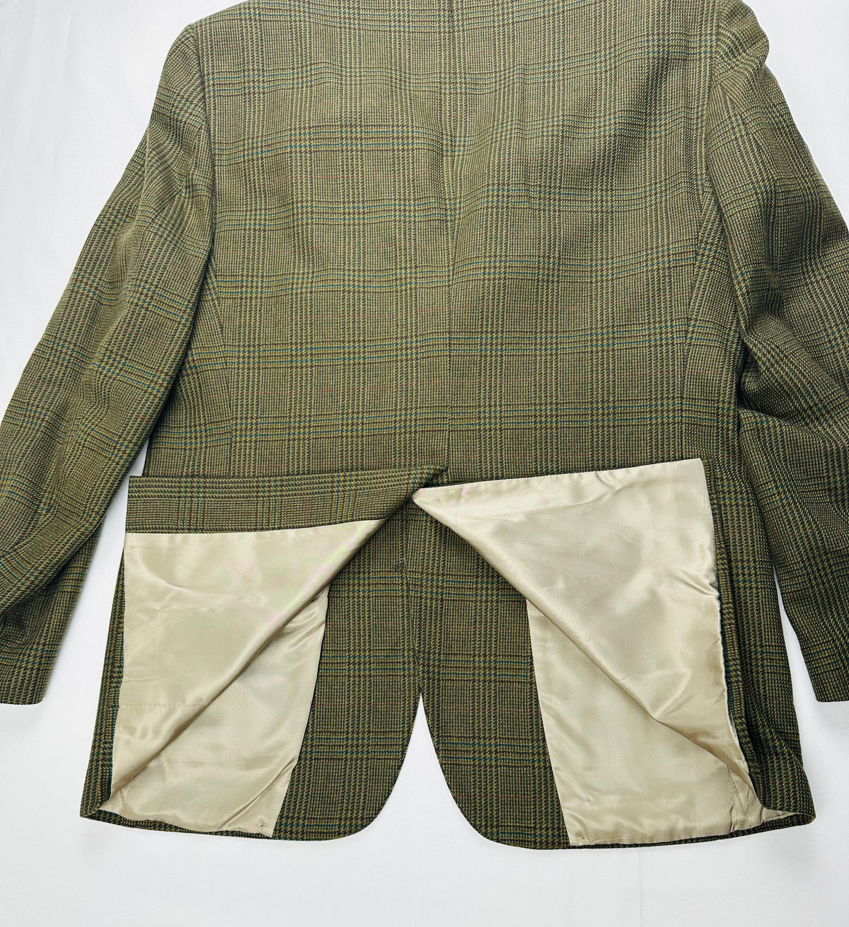 Vintage Burberry’s Men’s Pure Wool Plaid Blazer Jacket Made With Italian Fabric