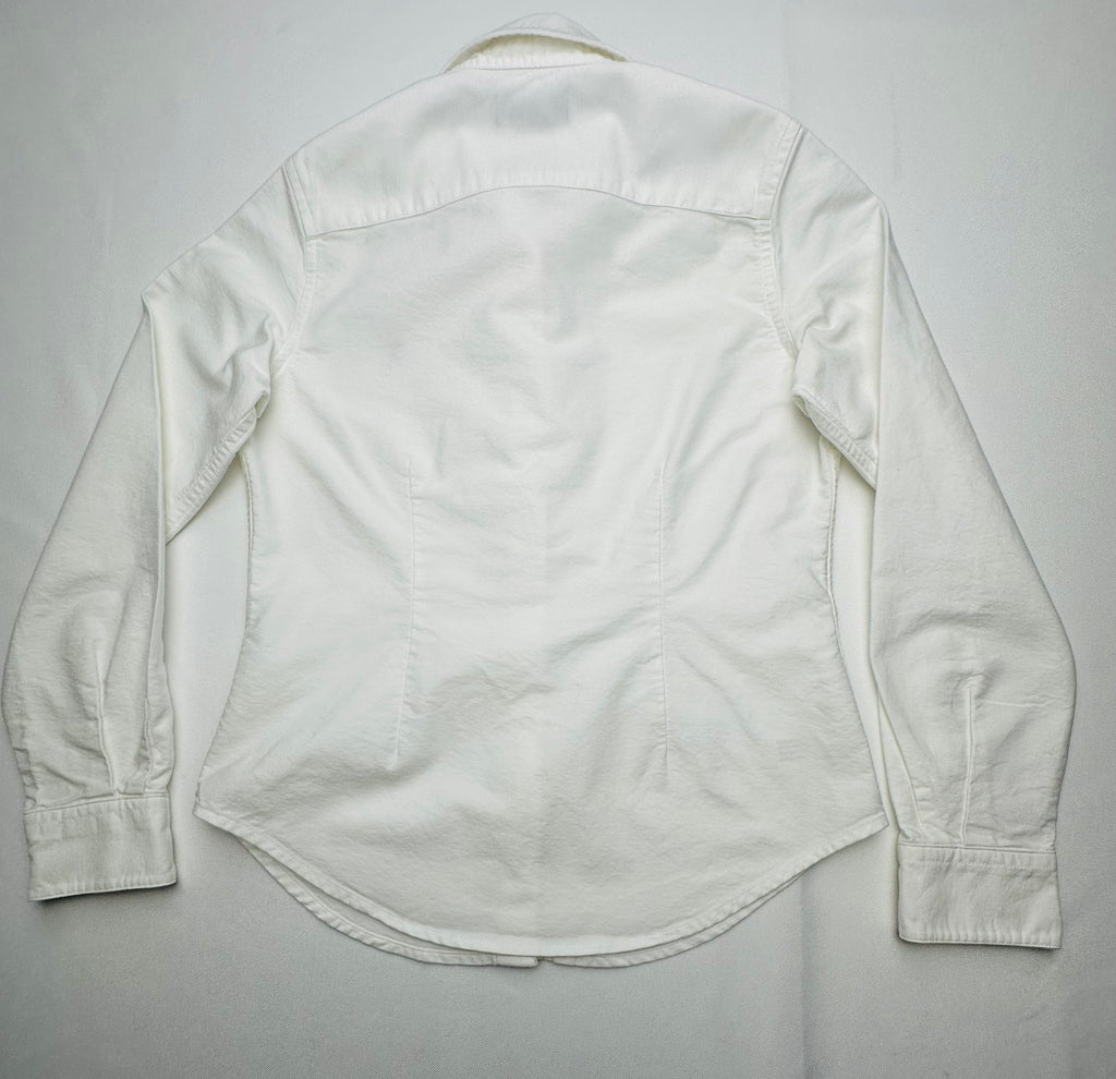 Polo Ralph Lauren Girls’ Medium White Long Sleeve Oxford Button Down Shirt Pony