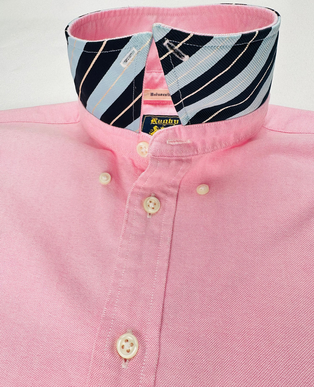 Ralph Lauren Rugby Women’s Size 2 Pink University Oxford Contrast Collar Shirt