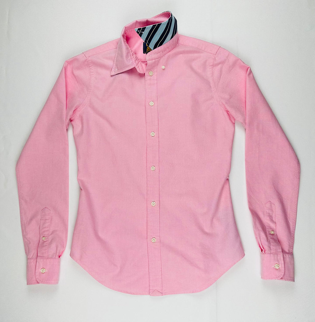 Ralph Lauren Rugby Women’s Size 2 Pink University Oxford Contrast Collar Shirt