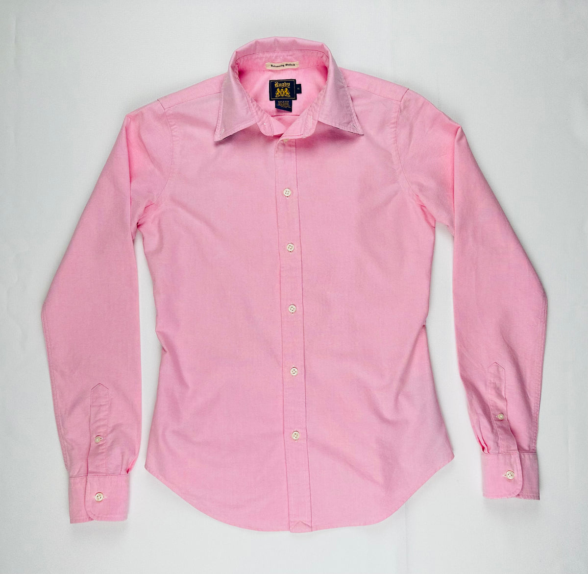 Ralph Lauren Rugby Women’s Size 2 Pink University Oxford Contrast Collar Shirt