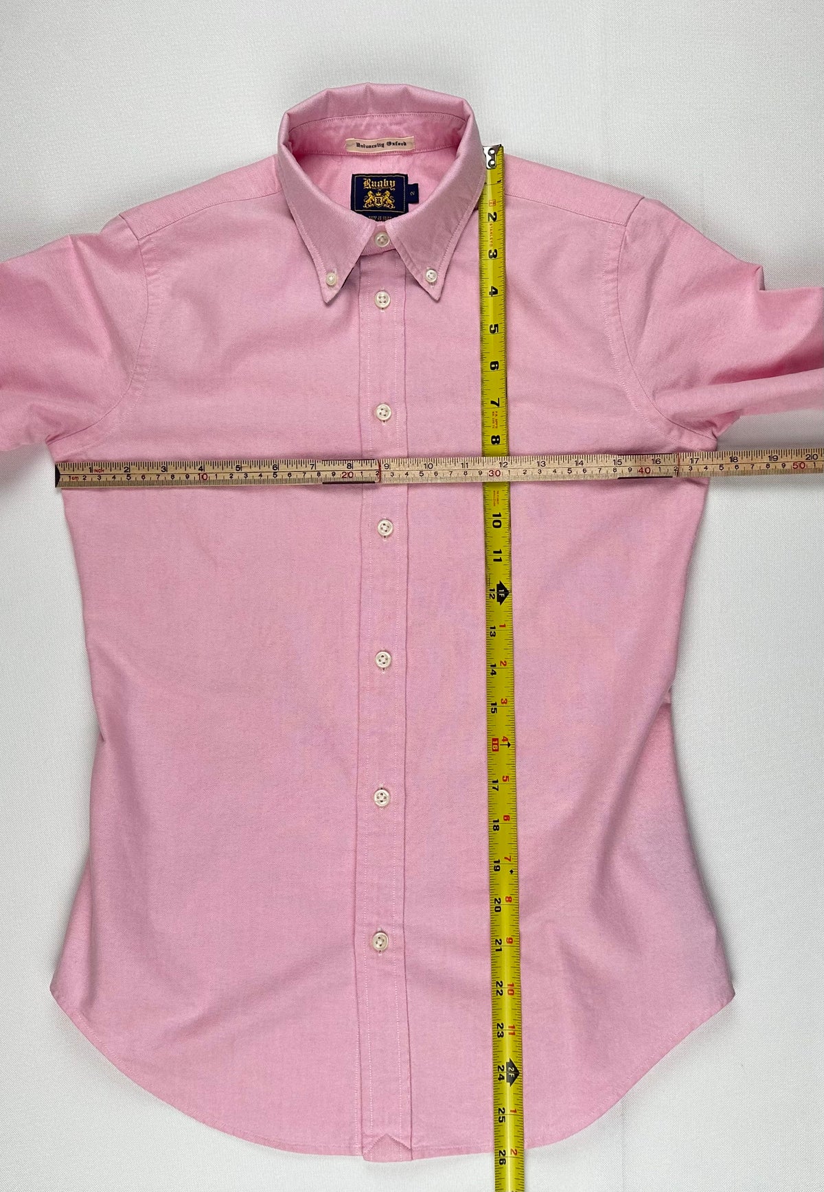 Ralph Lauren Rugby Women’s Size 2 Pink University Oxford Contrast Collar Shirt