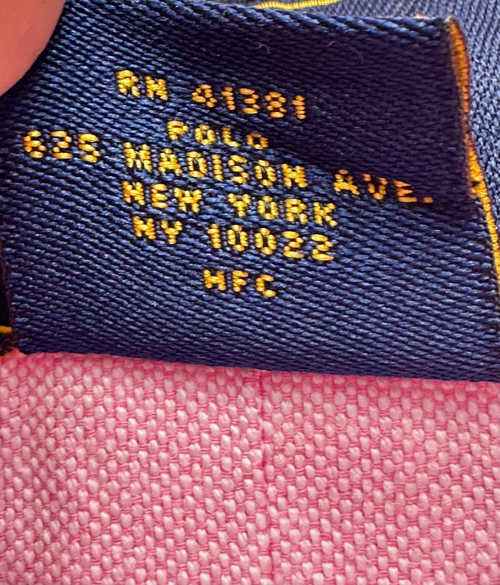 Ralph Lauren Rugby Women’s Size 2 Pink University Oxford Contrast Collar Shirt