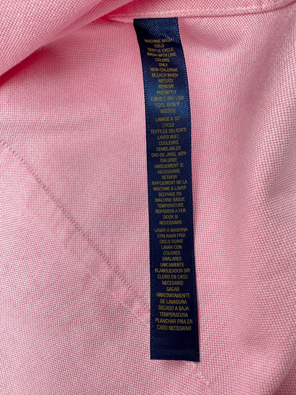 Ralph Lauren Rugby Women’s Size 2 Pink University Oxford Contrast Collar Shirt