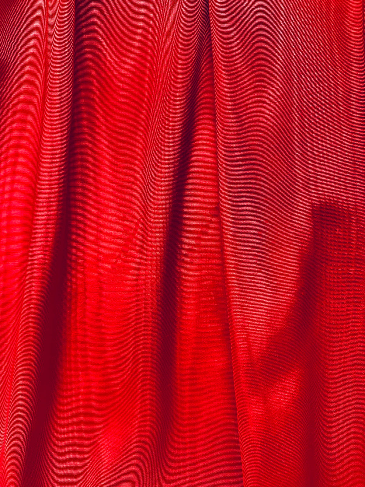 Vintage 1980s Crimson Pleated Midi Skirt — Alexander Campbell, Size 10