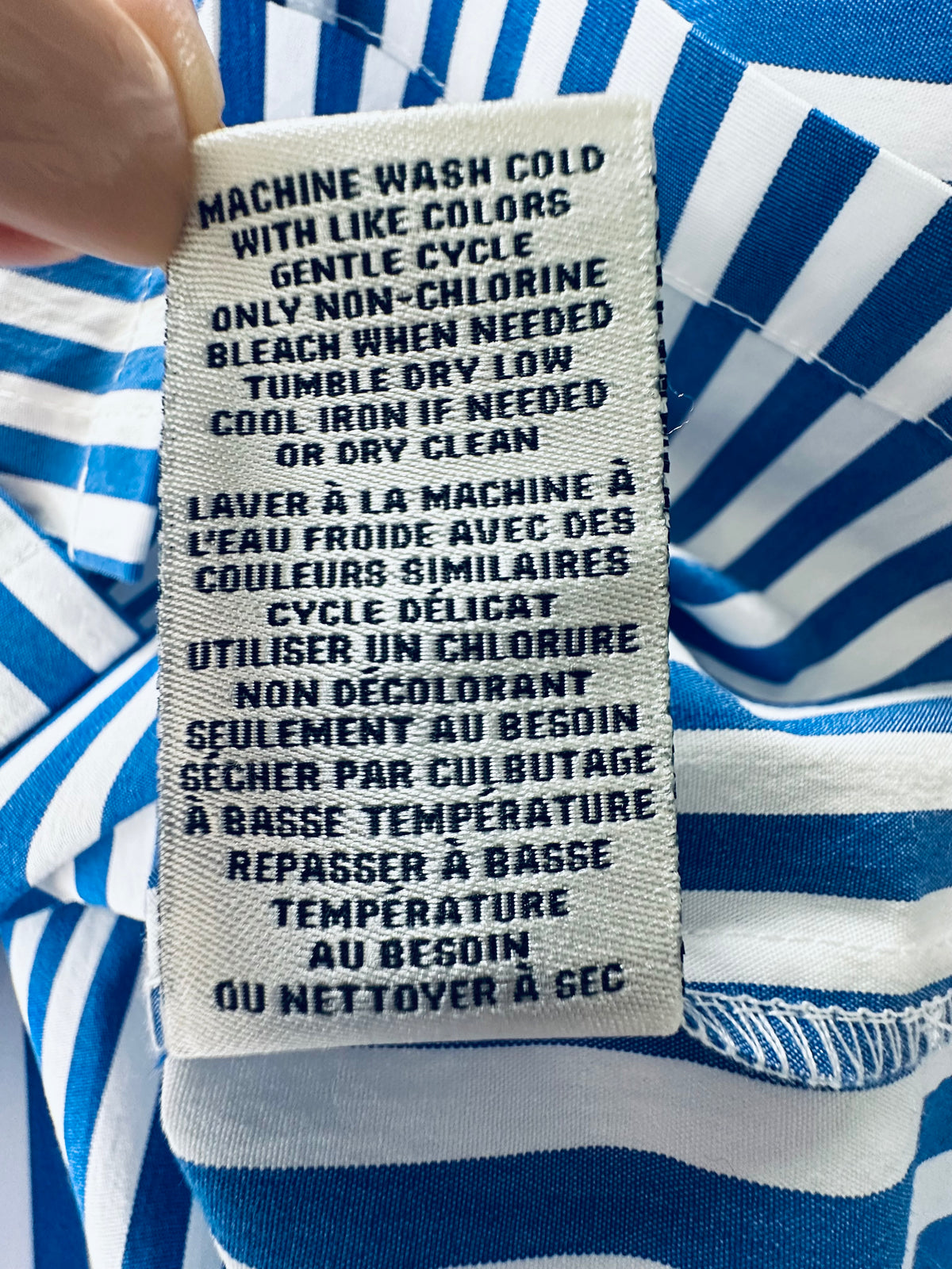 NWT EDIT Jason Wu S Blue White Stripe Puff Sleeve Cropped Button Down Shirt