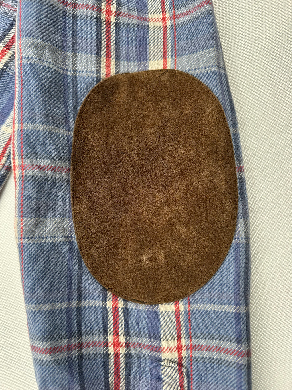 Vintage 2004 Ralph Lauren Rugby Plaid Flannel Shirt Suede Elbow Patch Womens 6