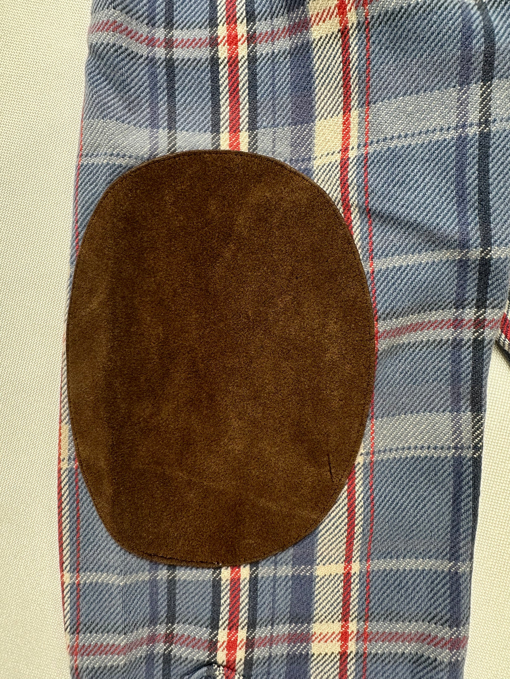 Vintage 2004 Ralph Lauren Rugby Plaid Flannel Shirt Suede Elbow Patch Womens 6